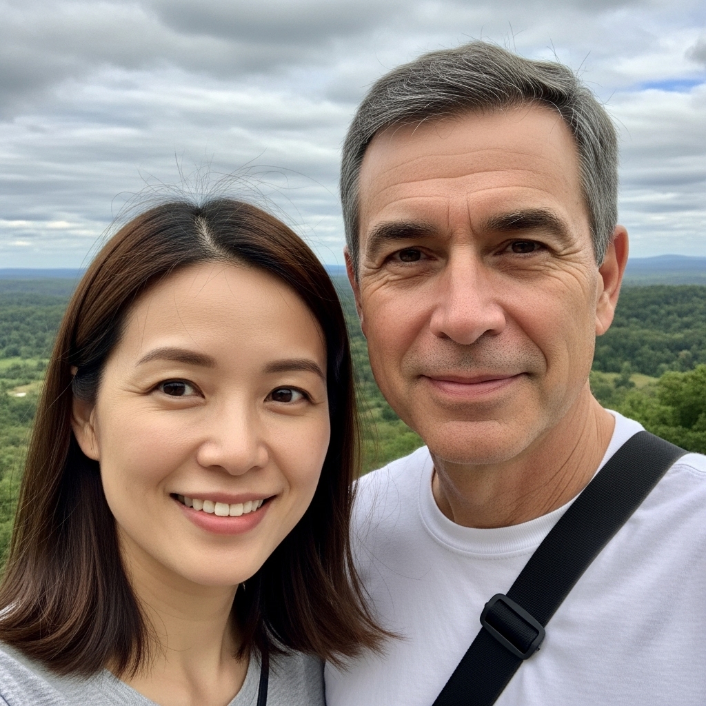 Happy couple using dating apps like Oodle and Ukrainedate